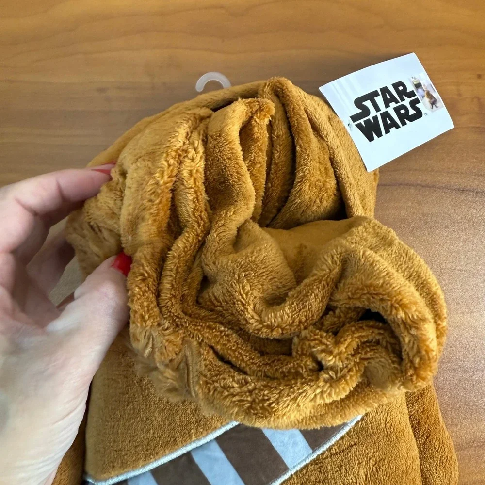 Disney Star Wars Chewbacca Plush Character Toddler Blanket‎ 30x40 New NWT
